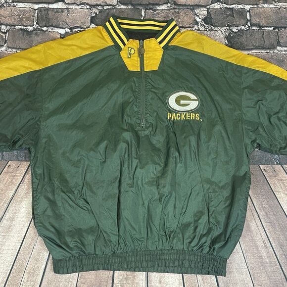 Vintage 90s Green Bay Packers Pro Player Reversible Windbreaker Mens Size Large - Picture 4 of 12